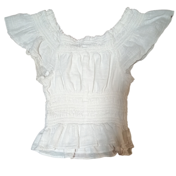 Abercrombie & Fitch Off-White Ruffle Blouse - Picture 2 of 3